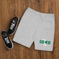 1842 green n white Men's fleece shorts