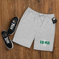 1842 green n white Men's fleece shorts